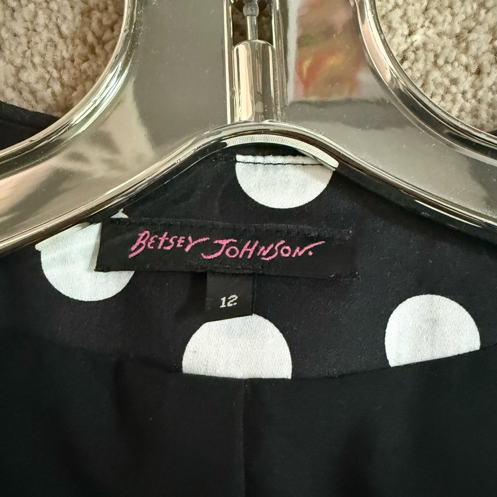 Betsey Johnson Black and White Polka Dot Jacket - Picture 2 of 5